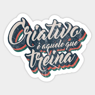 Grunge quote typography in portuguese Sticker